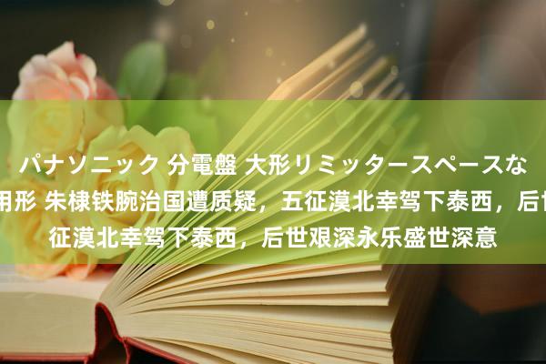 パナソニック 分電盤 大形リミッタースペースなし 露出・半埋込両用形 朱棣铁腕治国遭质疑，五征漠北幸驾下泰西，后世艰深永乐盛世深意